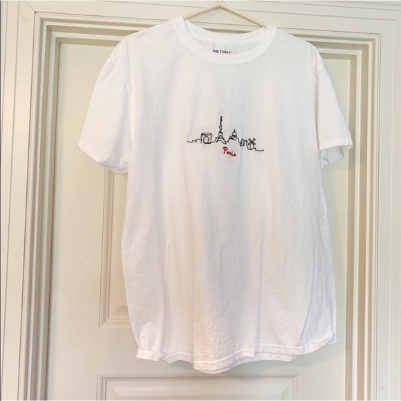 “Paris” Handmade Embroidered Tee - Picture 2 of 4